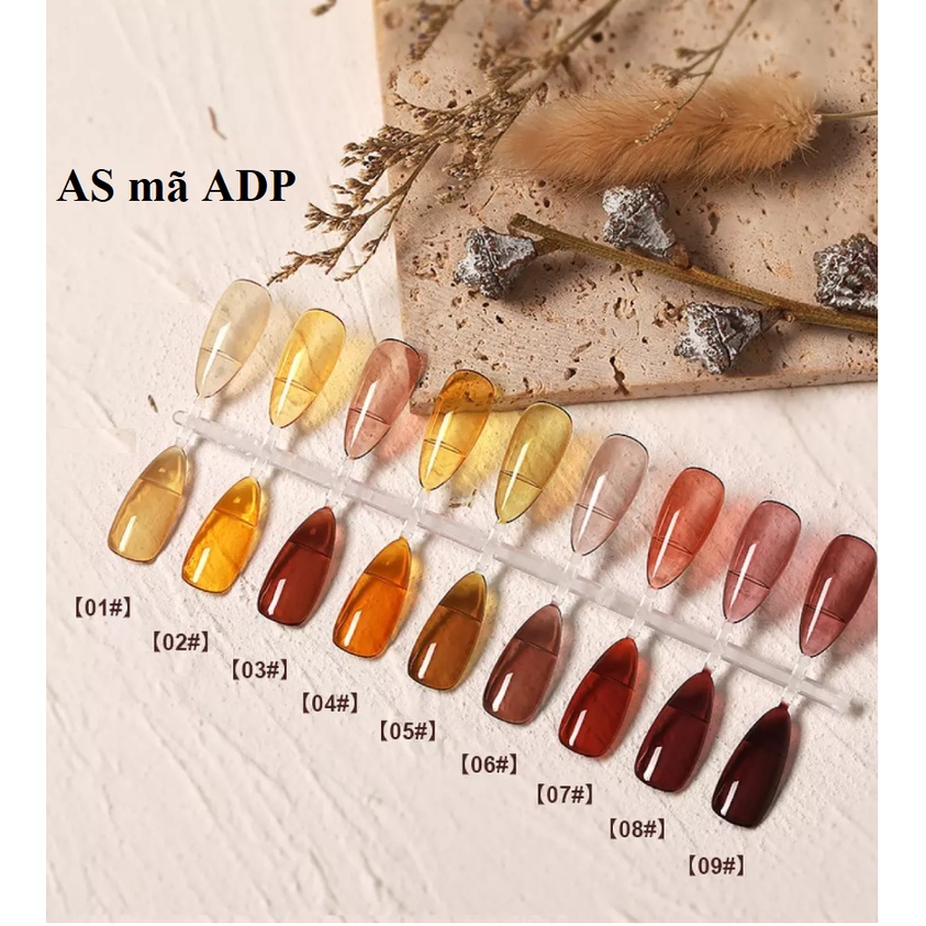 Sơn móng tay gel thạch AS tone hồng nude VUA SƠN AS mã ABX và ALB ADP 15ml
