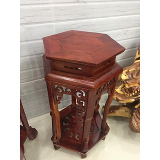 Ghế đôn lục giác mặt gỗ, mặt ghế 32cm, chiều cao nhiều kích cỡ chân có đế