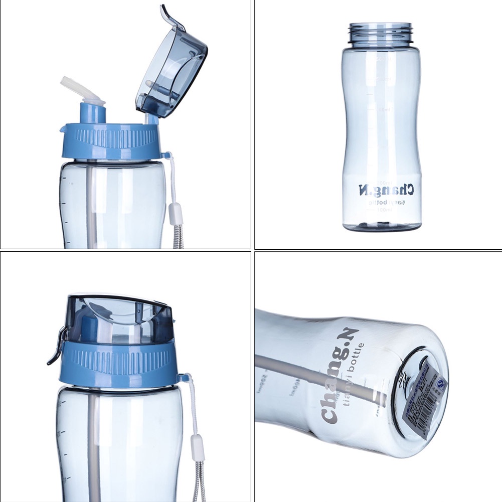Bình Nước Thể Thao 580ml Kèm Ống Hút Nhựa JP5