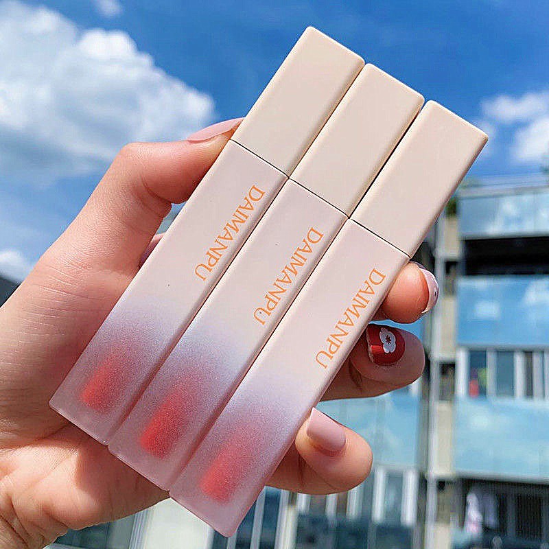 Son kem lì ống nhỏ màu trắng trà sữa/hồng đào nhung mịn phù hợp cho học sinh/sinh viên