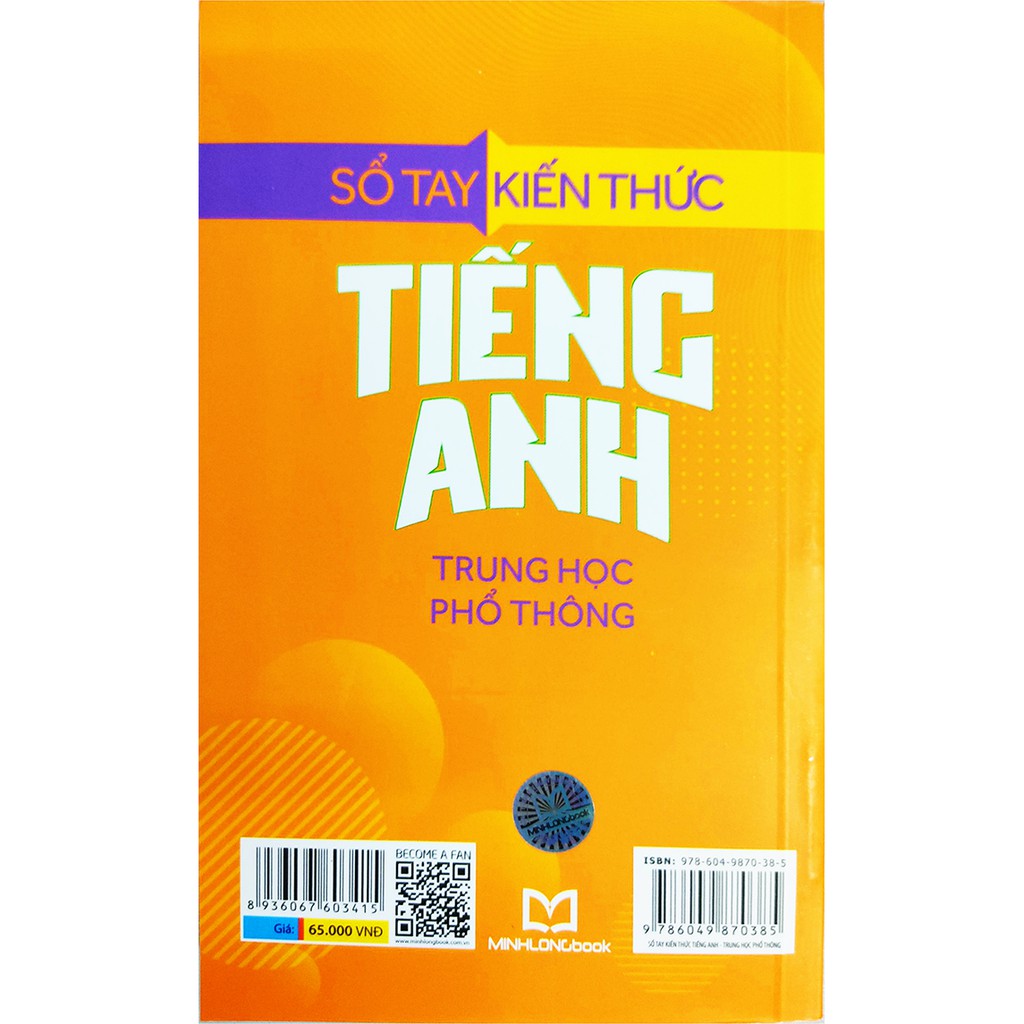 Sách học tiếng Anh - Sổ tay kiến thức tiếng Anh Trung học phổ thông