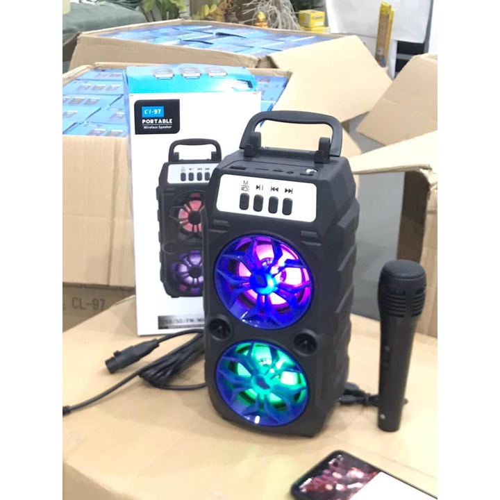 Loa Bluetooth Hát Karaoke Bao Hay Tặng Mic Dây Cáp Sạc