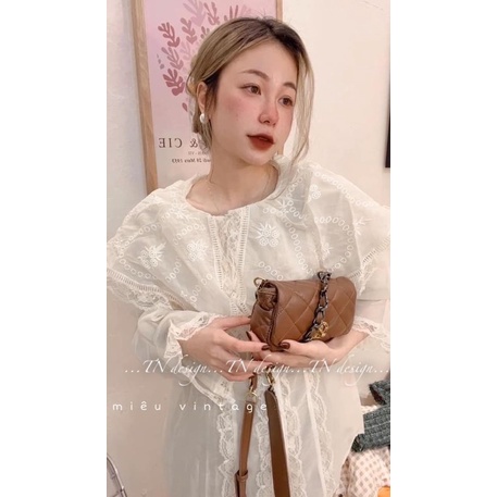 sơ mi tiểu thư tay bèo (kèm áo dây)