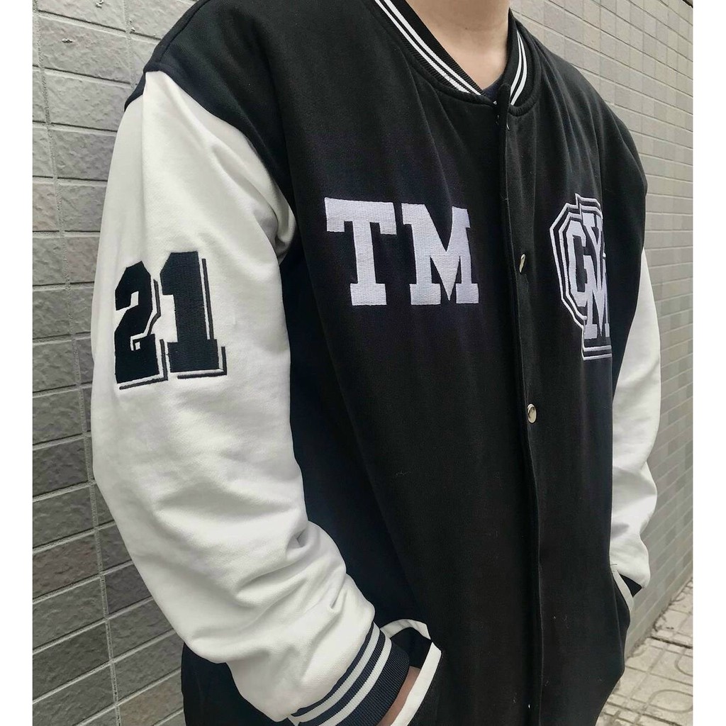 [Ảnh Thật] Áo Khoác Dù Nam Nữ Kiểu Bomber Thêu TM 21 Unisex Form Rộng LANAFASHION
