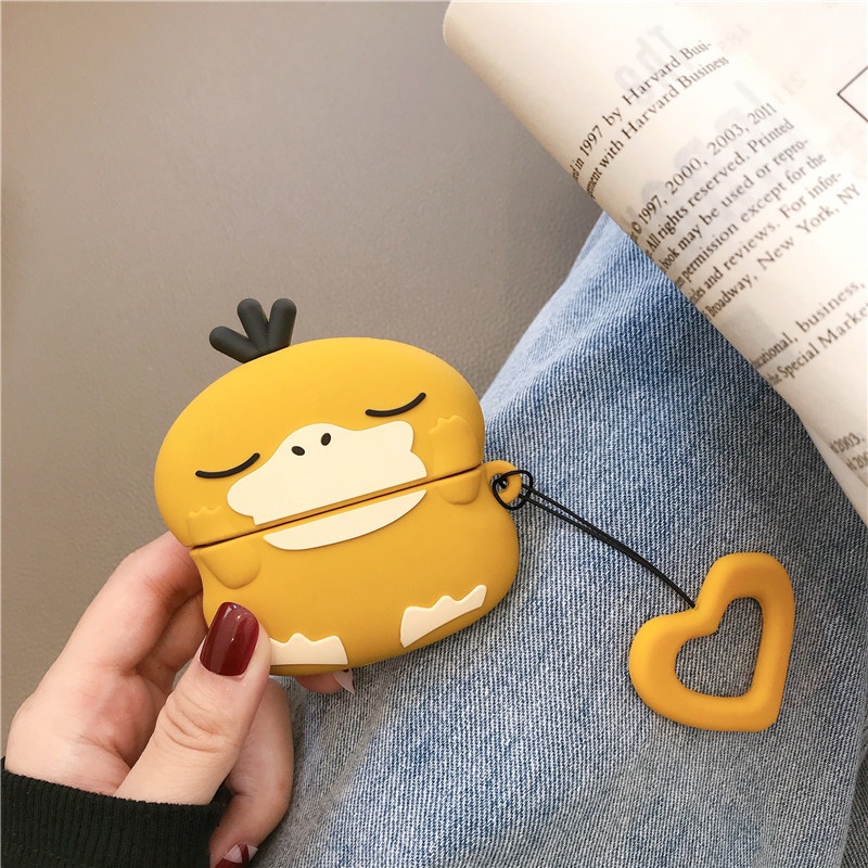 Vỏ bảo vệ tai nghe bluetooth Airpods bằng Sillicone dẻo, ốp Case cute, Airpods 2/pro VỊT VÀNG