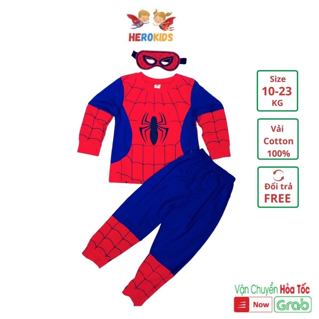 Quần áo trẻ em siêu nhân nhện chất cotton Herokids NHEN2110