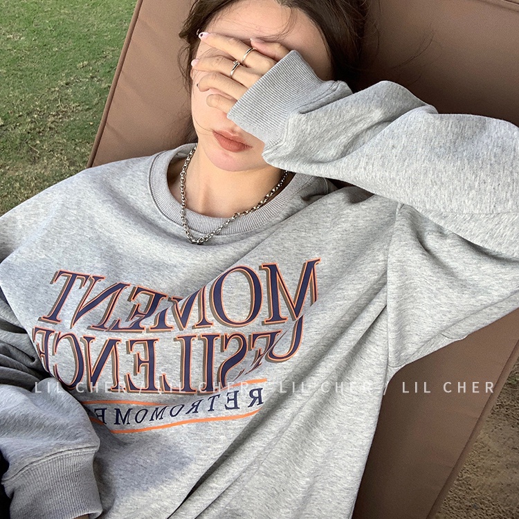 Áo Sweater Mỏng Dáng Rộng Phong Cách Hàn Quốc Thời Trang Mùa Thu Cho Nữ