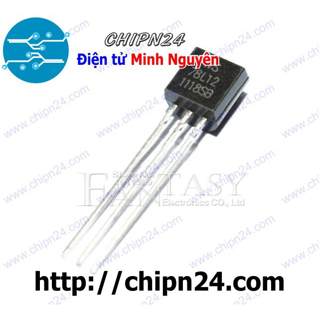 [5 CON] IC 78L12 TO-92 (Chân Cắm) (7812 12V 100mA)