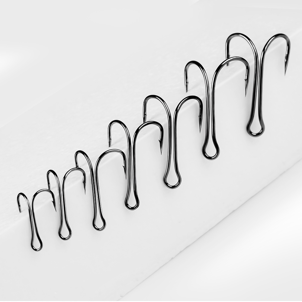 Set 20 Móc Câu Cá Bằng Thép Carbon 8-6-4-2-1-1/0-2/0-3/0-4/0# Lưỡi Câu Cá Đôi Chuyên Dụng Chất Lượng Cao
