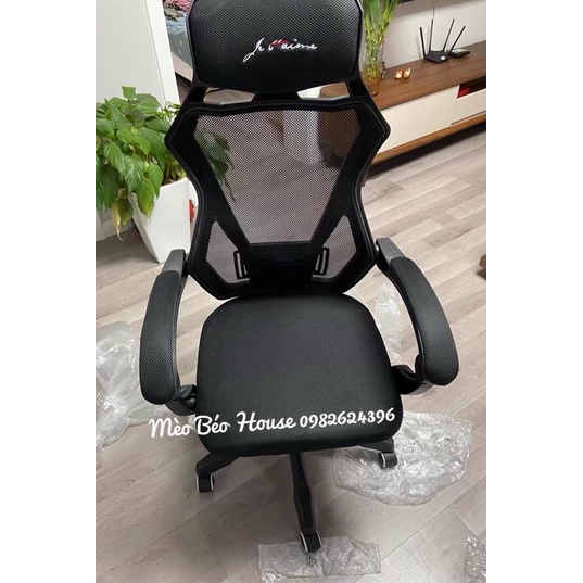 Ghế gaming cao cấp giá rẻ lưng lưới có gác chân - Ghế chơi game - HOT