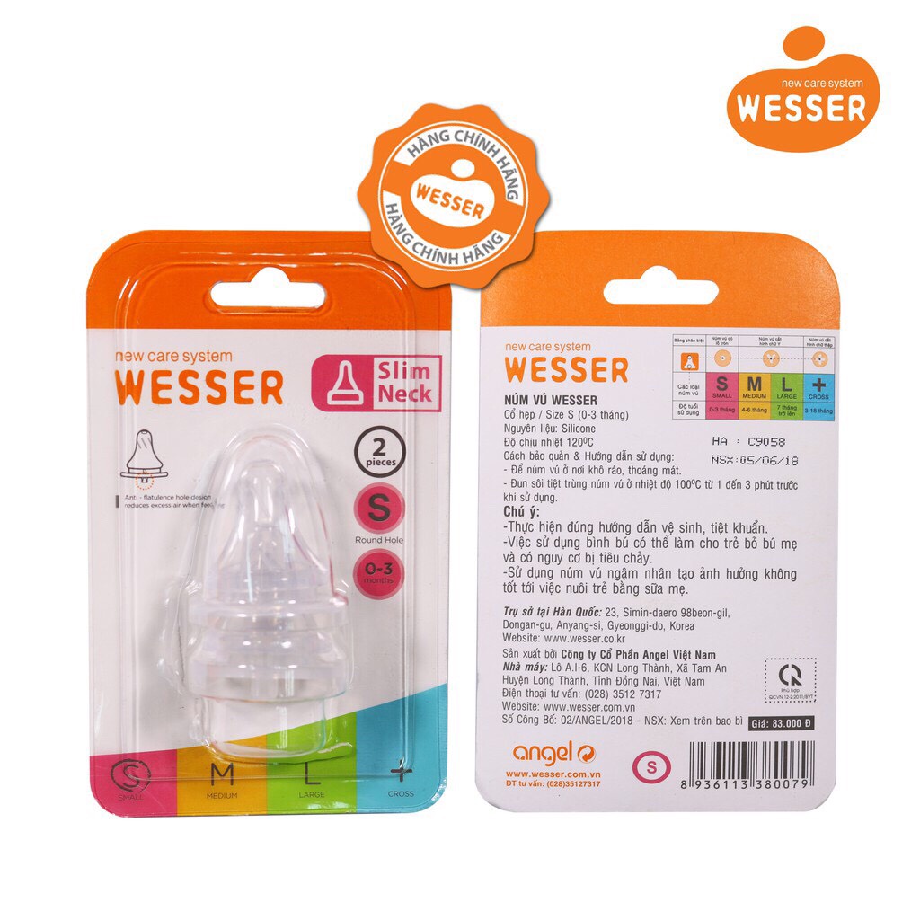 Bình Ống Hút Wesser 250ml nhựa PPSU