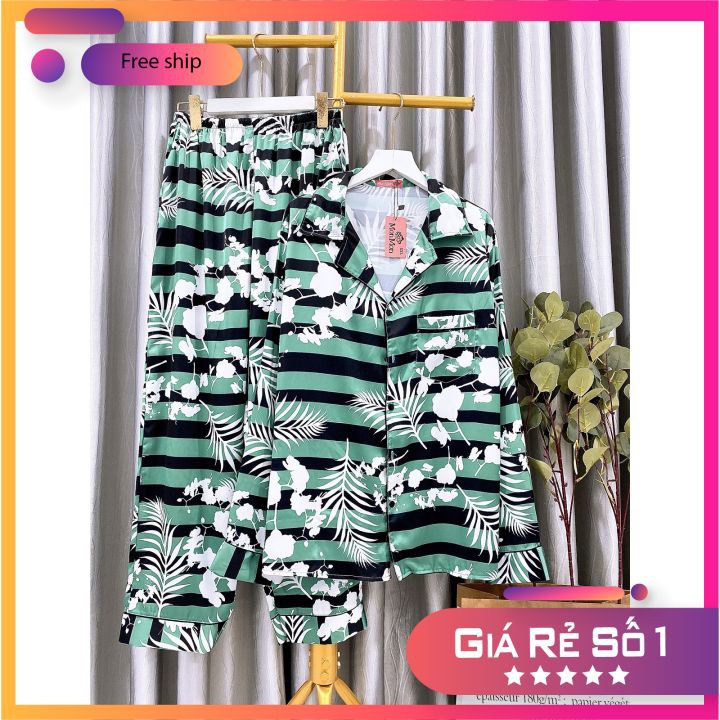 Đồ bộ Pyjama Latin Tay Dài Quần Dài Cao Cấp - Mẫu mới nhất
