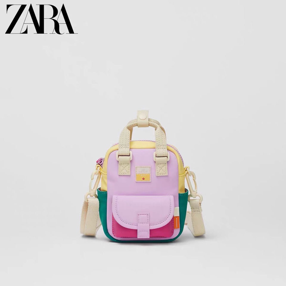 Túi Đeo Chéo ZARA mini Bằng Da pu Hình Bánh donut Dễ Thương Cho Bé Gái