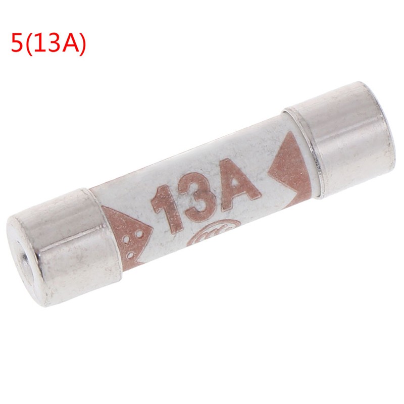 Bộ 10 cầu chì sứ đầy cát 6x25mm 1a 20a 240v chất lượng cao