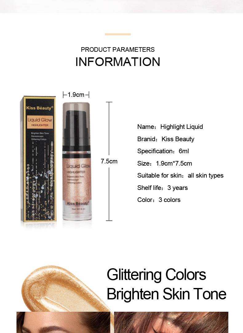 [Hàng mới về] Kem nền bắt sáng che khuyết điểm dạng lỏng Kiss Beauty 6ml | BigBuy360 - bigbuy360.vn