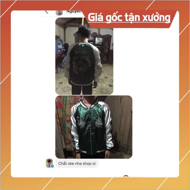 [Freship- Hàng cao cấp] (Ảnh thật) áo bomber thêu rồng XANH ❌❌❌ size M L sỉ lẻ | BigBuy360 - bigbuy360.vn