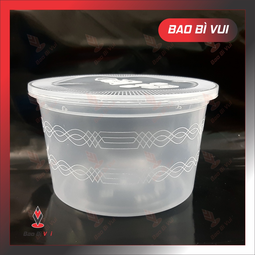 [Lốc 50] Thố nhựa trong PP tô nhựa đựng phở cháo