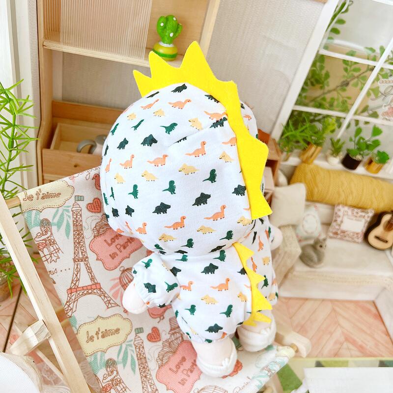 Bộ Áo Liền Quần Vải Cotton 20cm Thiết Kế Dễ Thương Cho Búp Bê