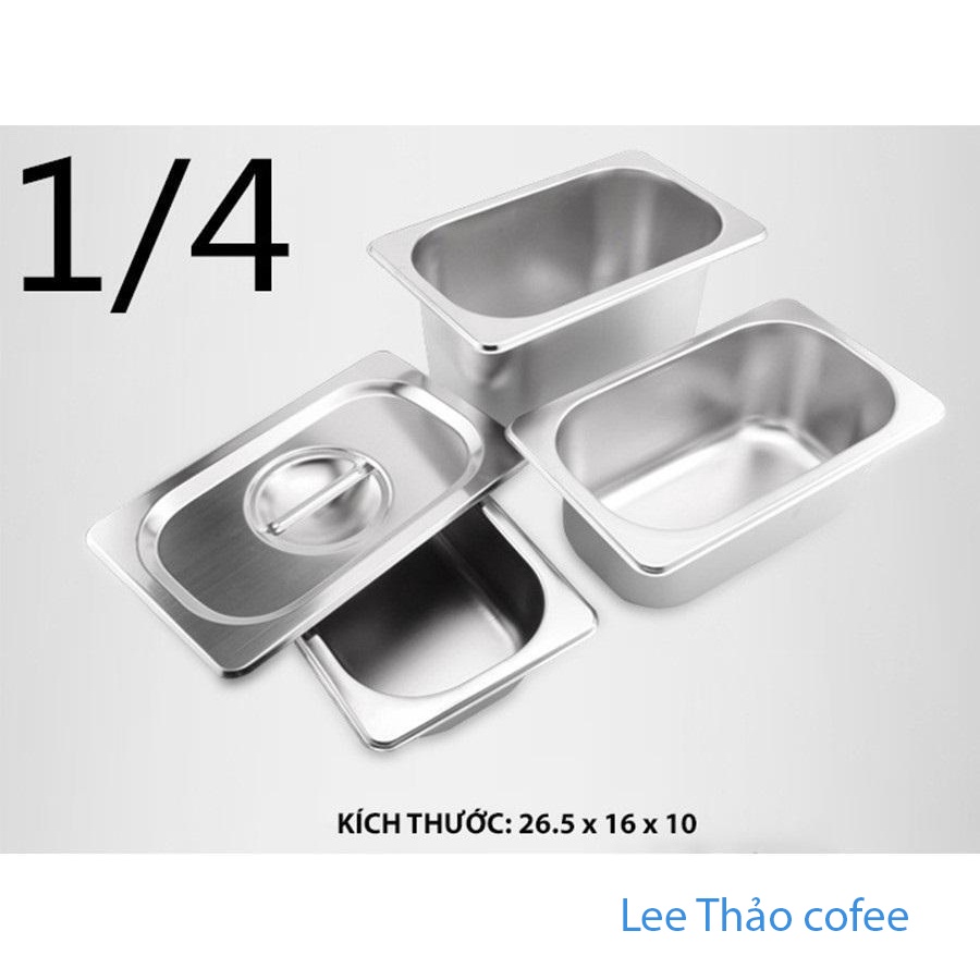 Khay đựng topping innox 26,5 x 16 x 10 (cm) - lee thảo cofee