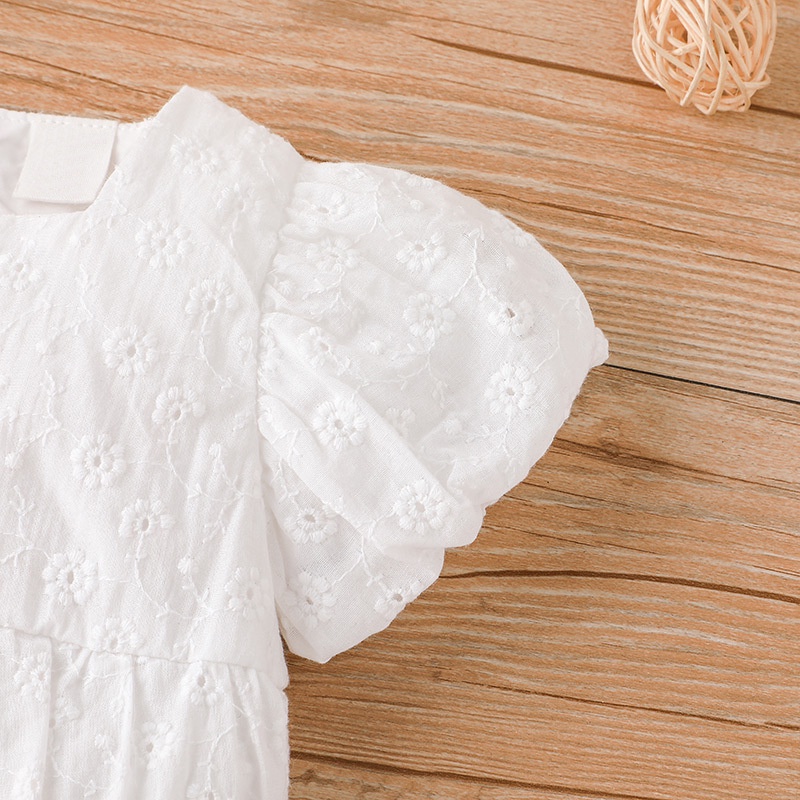 Body bé gái đồ sơ sinh từ 0 đến 24 tháng Cotton Màu Trắng Dành bodysuit liền thân mùa hè tay tay ngắn áo cho bé trẻ em