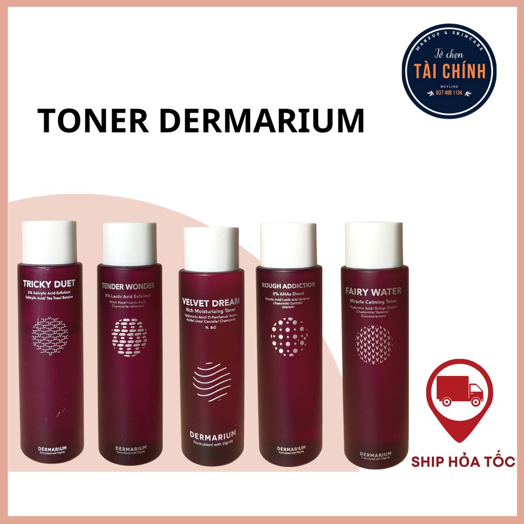 Toner Dermarium (Tricky Duet BHA - Tender Wonder - Rough Addition - Fairy Water- Velvet Dream)