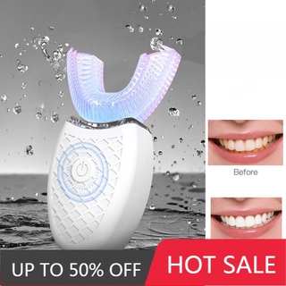 Bàn chải đánh răng điện siêu âm 360 nano silicone hình chữ u tự động bàn chải đánh răng không dây usb trẻ em