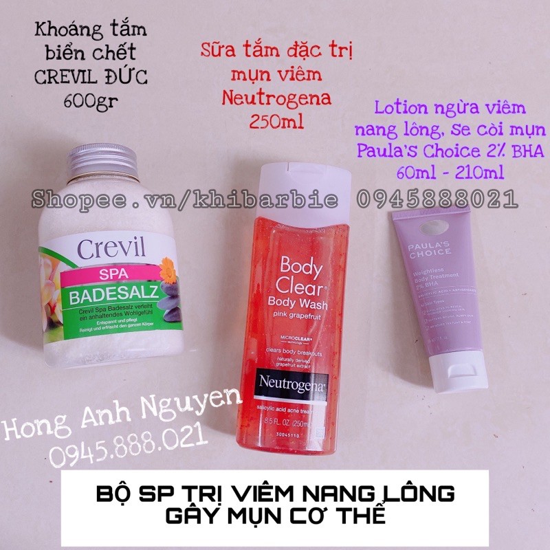 COMBO DƯỠNG CƠ THỂ Paula’s Choice RESIST WEIGHTLESS BODY TREATMENT WITH 2% BHA