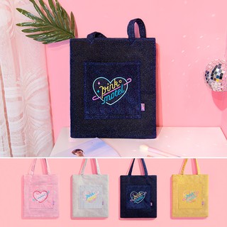 Túi tote vải lấp lánh ulzzang