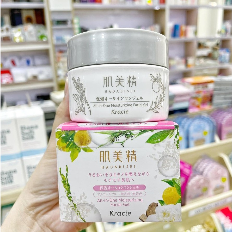 Kem Dưỡng Kracie Dưỡng Trắng Phục Hồi Hadabisei All-In-One Brightening Facial Gel - Hủ 100g