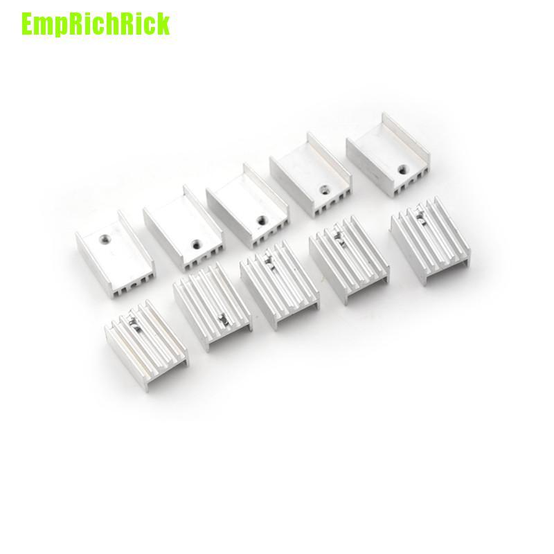 Set 10 Miếng Tản Nhiệt Bằng Nhôm Cho Bán Dẫn To-220 Transistor 20x15 X 10mm 0 0 0 0 0 0 0 0