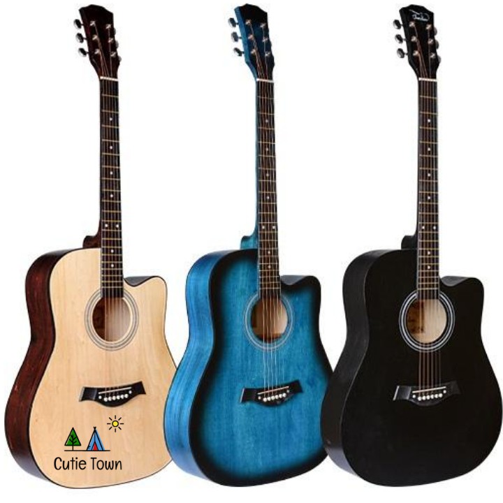 Đàn guitar giá rẻ cho người mới tập chơi full phụ kiện - Guitar acoustic DVE70