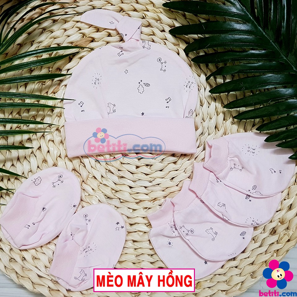 [TRỌN BỘ] Set Đầy Đủ Mũ, Bao Tay, Bao Chân Mio Cho Bé - Nón Vớ Tay, Chân MioMio Sơ Sinh