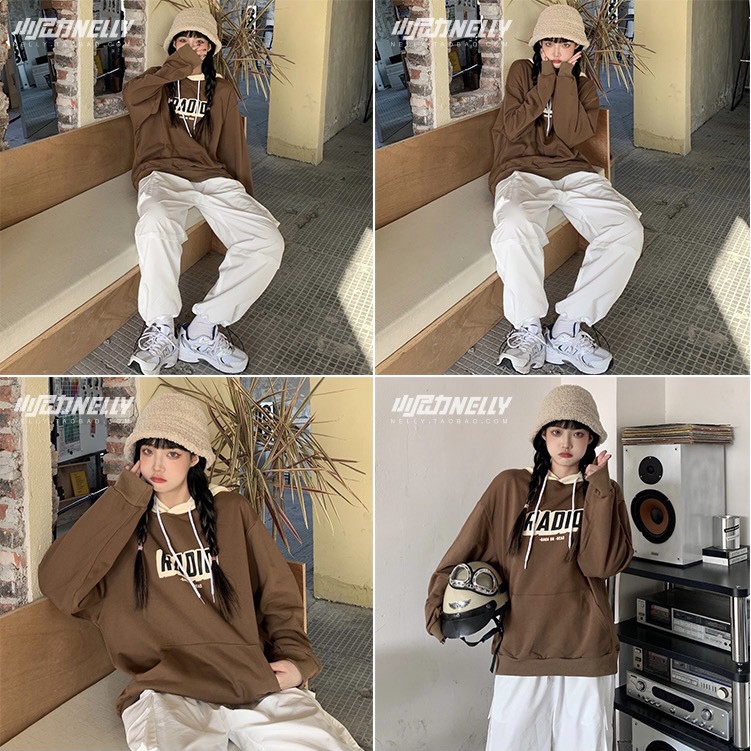 Áo nỉ hoodie da cá Nelly Heybig NNL255