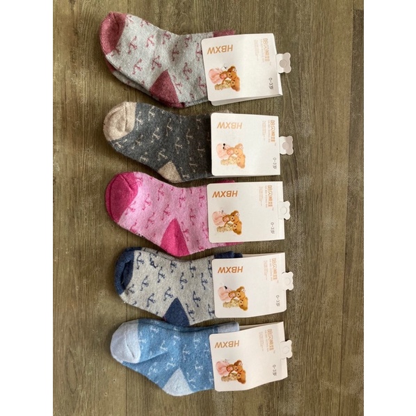 Tất len xù dày, cao cổ cho bé S.M.L