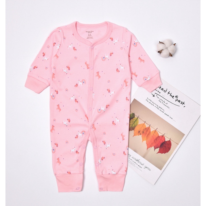 Áo liền quần LUCKYCANDY cotton dài tay phong cách mới lạ cho trẻ em 0-24 tháng tuổi