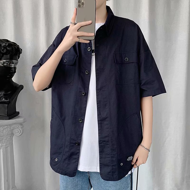 Áo Sơ Mi Tay Ngắn Màu Trơn Dễ Phối Đồ Size M-Xxl Đơn Giản | BigBuy360 - bigbuy360.vn