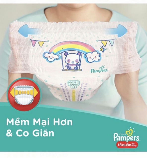 [KHÔNG TEM] Tã bỉm quần Pampers giữ dáng M74/L68/XL62/XXL56 gói cực đại