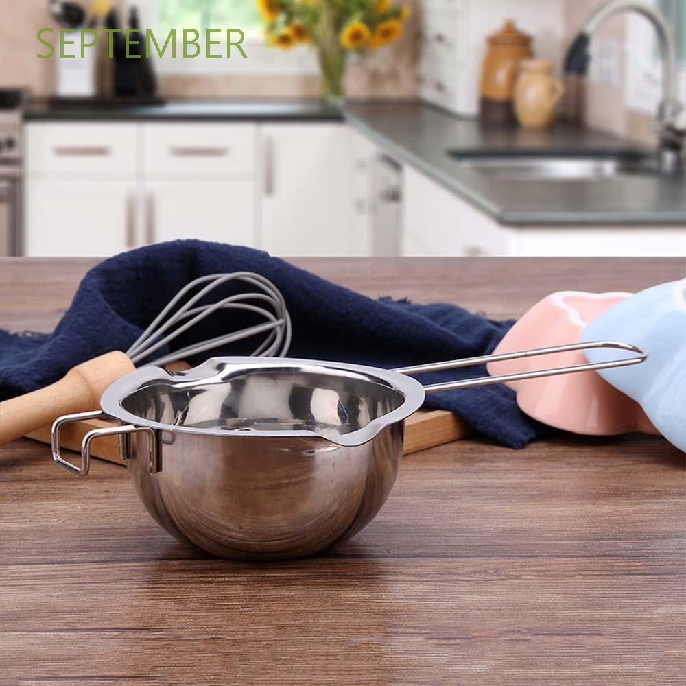 Nồi nấu socola, bơ sữa, tan chảy bằng thép không gỉ  có tay cầm silicon chống nóng cao cấp Chư