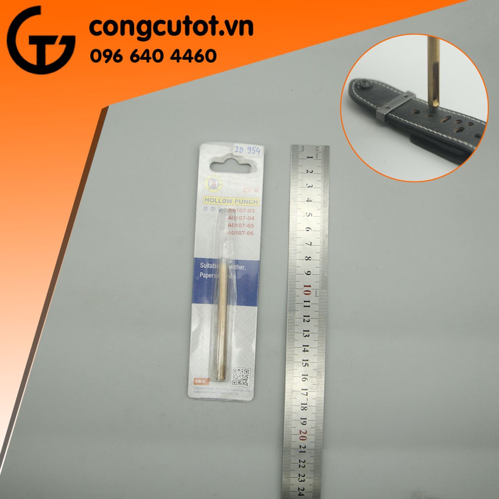 Dụng cụ đục lỗ da, lỗ vải 3x8x100mm chuyên nghiệp