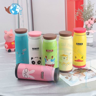 BÌNH GIỮ NHIỆT INOX 500ML IN HÌNH THÚ NGỘ NGHĨNH