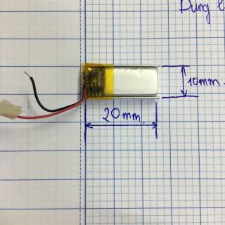 Pin Lithium Polymer 3.7V 80 mAh Siêu Nhỏ, Siêu Nhẹ, Dùng cho Tai nghe Ipod