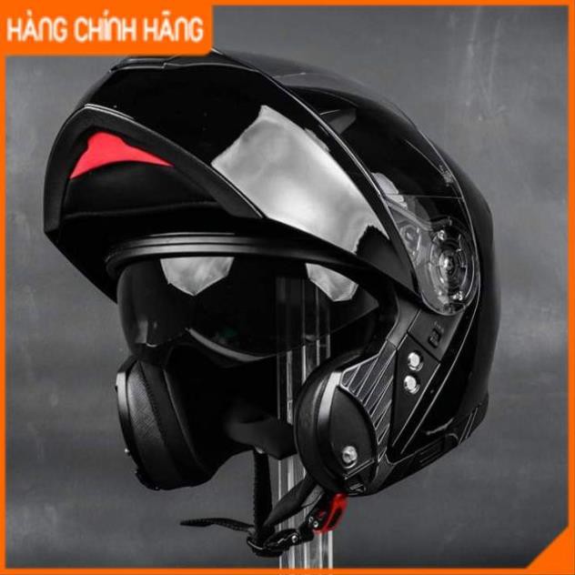 MŨ BẢO HIỂM FULLFACE LẬT HÀM YOHE 950 ĐEN BÓNG