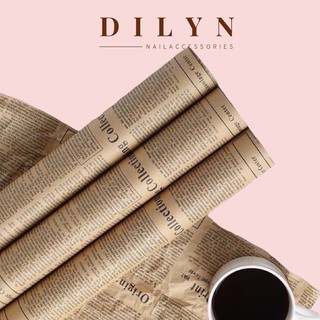 Phụ Kiện Nail - 1 Giấy Báo Nước Ngoài Decor Chụp Ảnh Nail