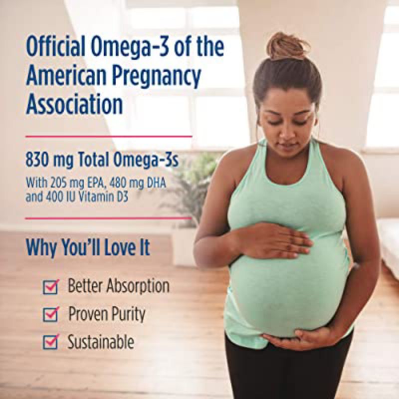 DHA cho bà bầu Nordic Naturhals Prenatal DHA phát triển trí não ở trẻ sơ sinh trong thời mang thai vị dâu