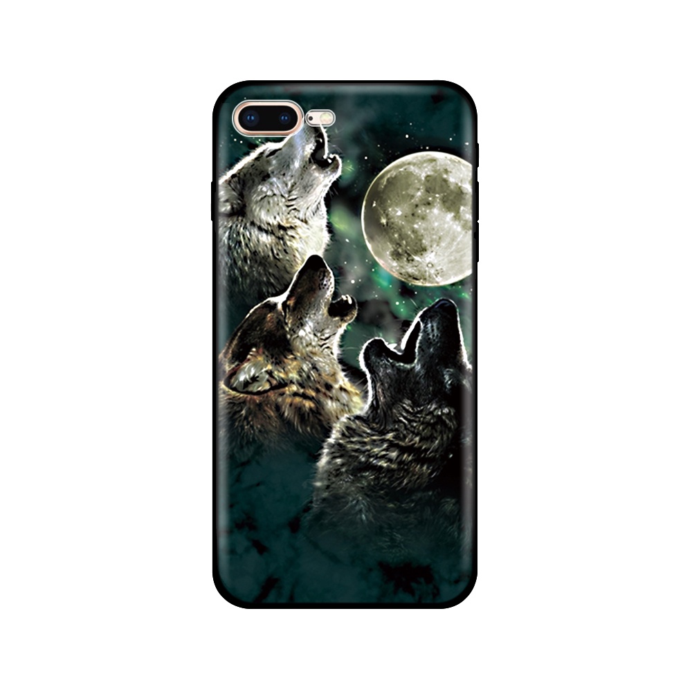 Ốp Điện Thoại Tpu Dẻo Màu Đen In Hình Con Sói Cho Iphone 5s 5 S SE 2020 2016 6s 6 S 7 8 Plus