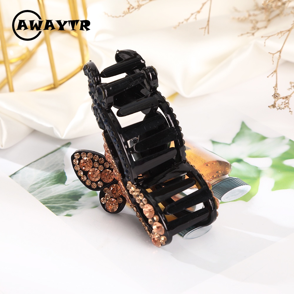 Kẹp Tóc Hình Bướm Đính Đá Phong Cách Retro 8.5cm