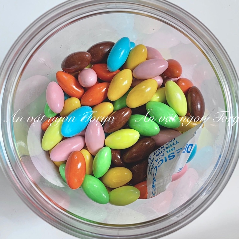 Kẹo socola nhộng sắc màu/kẹo nhai socola hình nhộng (hũ 300g)