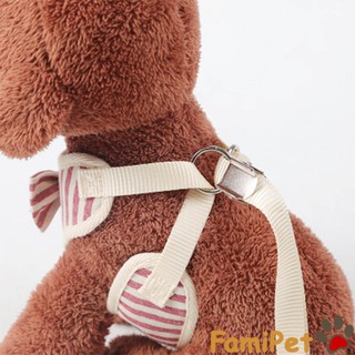 Yếm teddy kèm dây dắt cho chó mèo