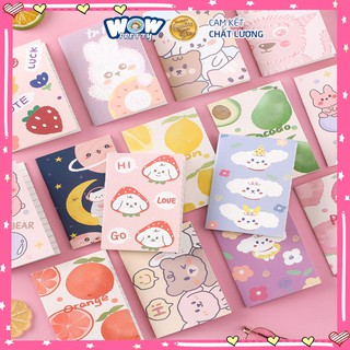 Sổ tay ghi chú hoạt tiết hoạt hình Wowpretty tập sách mini bỏ túi tiện lợi dễ thương đa dạng mẫu