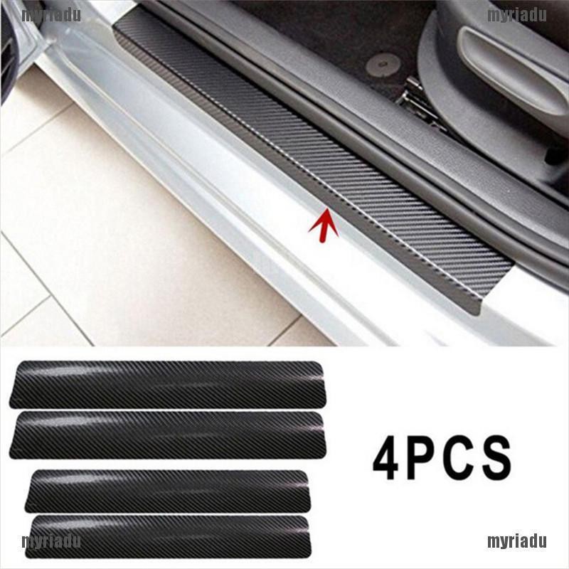 Bộ 4 Miếng Dán Sợi Carbon 3d Chống Trầy Xước Cho Cửa Xe Hơi
